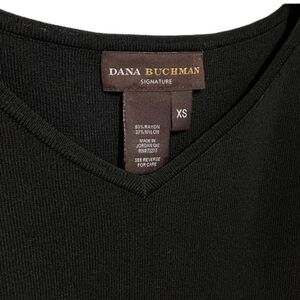 Dana Buchman Signature Turn Around Top Sweater Tank Black NEW